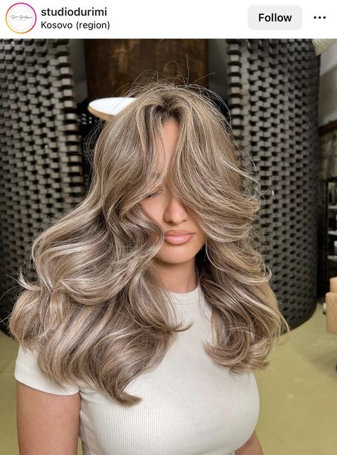 Beige Brunette Hair Balayage, Blonde Brown Balayage With Money Piece, Honey Blonde Hair On Brown Hair, Blond With Dark Highlights, Gold Ash Blonde Hair, Bronde Balayage 2024, Dark Roots Blonde Hair Balayage Medium, Iced Mocha Hair Color, Light Ashy Brown Hair With Highlights