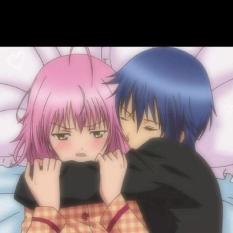 Amu: pervert....  Ikuto: you smell good :3 Me: why thank you ikuto. 귀여운 말장난, Peach Pit, Shugo Chara, White Day, Anime Love Couple, 만화 캐릭터, Cute Anime Couples, Magical Girl, Anime Love