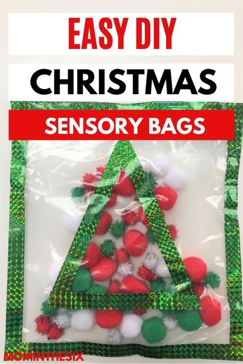 Easy DIY Christmas Sensory Bags For Babies. Tummy Time for Babies. Christmas Activities For Baby. 6 month baby activity. Christmas Activities Babies, Christmas Crafts Infants, Christmas Sensory Bags, Christmas Baby Activities, Christmas Crafts Babies, Baby Christmas Art, Christmas Art For Babies, Christmas Activities For Babies, Christmas Crafts For Babies