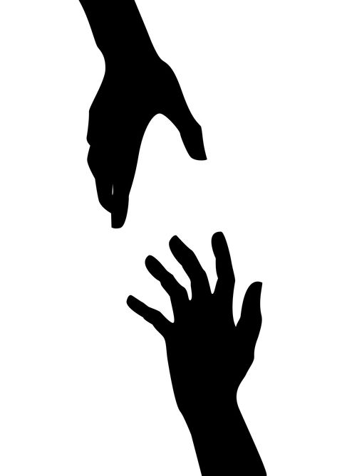 Kindness can only do this Hand Trying To Reach, Hand Silhouette Art, 2 Hands Reaching Out, Hand Reaching Down, Helping Hand Drawing, Hand Symbol Tattoo, Helping Hand Illustration, Hand Reaching Out, Helping Hands Logo