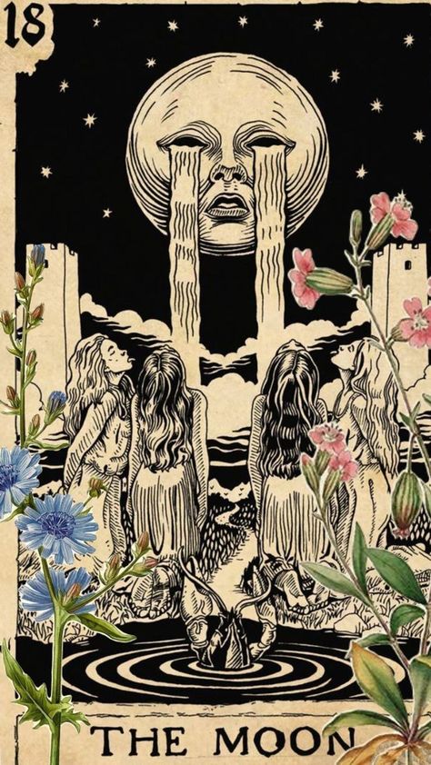 The Moon Tarot, Witchy Wallpaper, Tarot Cards Art, Tarot Art, Tarot Spreads, Tarot Reading, Pretty Wallpapers, Your Aesthetic, Connect With People