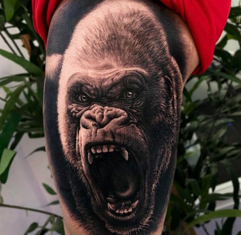 Holy Tattoos, Gorilla Tattoo, Wolf Tattoo Sleeve, Realistic Tattoo Sleeve, Egypt Tattoo, Animal Stencil, Realistic Tattoo, Cool Tattoos For Guys, Wolf Tattoo