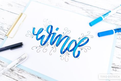 Lettering Step By Step, Ribbon Lettering, Lettering Ideas, Beautiful Lettering, Gift Ribbon, Calligraphy Letters, Lettering Tutorial, Color Pencil Art, Graffiti Lettering