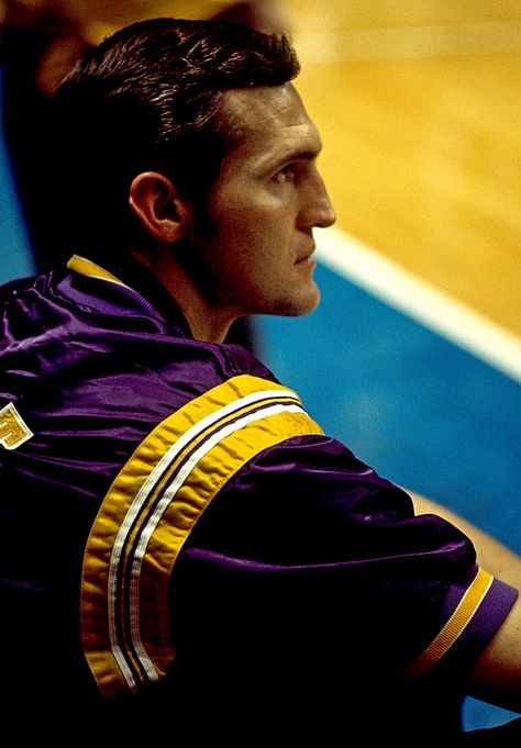 Jerry West Los Angeles Lakers Jerry Buss Lakers, Lakers Legends, Lakers Game Aesthetic, Jack Nicholson Lakers, Nike Motivation, Lakers Win, Jerry West, Showtime Lakers, Nike Air Max 2016