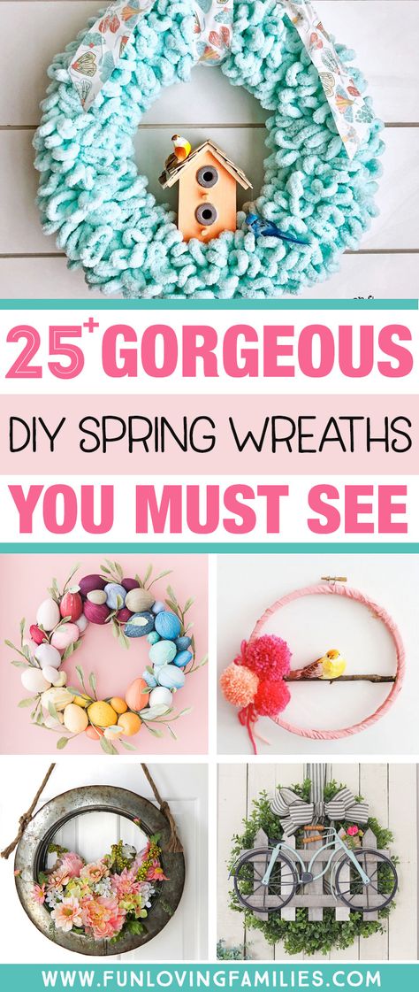 25+ Best DIY Spring Wreath Ideas (Make Your Own for 2023) Diy Wreaths Easy, Spring Wreaths For Front Door Diy, Spring Wreath Ideas, Diy Wreaths Decor, Diy Frühling, Diy Spring Wreath, Spring Decor Diy, Spring Wreaths, Diy Spring