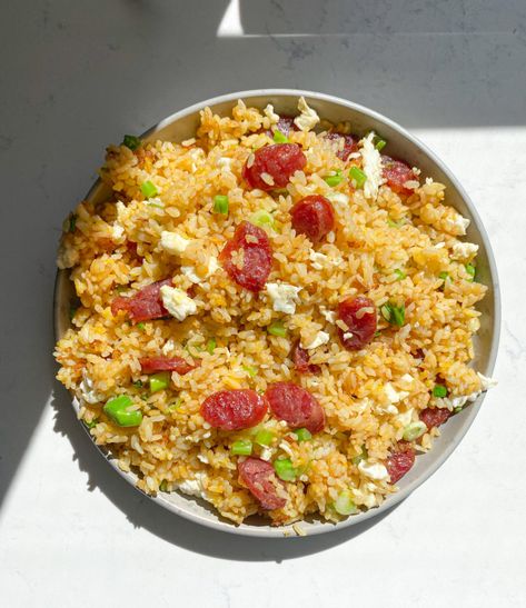 Golden Fried Rice (黄金炒饭) - Cook With Dana Golden Fried Rice, Chinese Broccoli, Golden Rice, Chinese Sausage, Making Fried Rice, Broccoli Stems, Savory Bites, Looks Yummy, White Rice