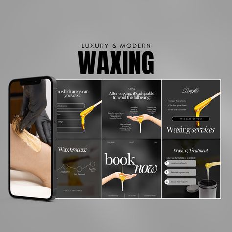 #Waxing_Instagram_Posts #Waxing_Template #Esthetician_Waxing #Waxing_Tips Waxing Flyer Design, Waxing Posts For Instagram, Wax Studio, Waxing Tips, Coach Branding, Waxing Salon, Waxing Services, Pin Template, Instagram Post Template