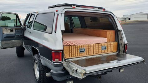 This Vintage Chevy Suburban Camper Is an Overlander Unlike Any Other Chevy Suburban Overland, Suburban Camper Conversion, Overland Suburban, Suburban Camper, Hunting Truck, Cedar Paneling, Rv Car, Vintage Chevy, Lifted Chevy Trucks