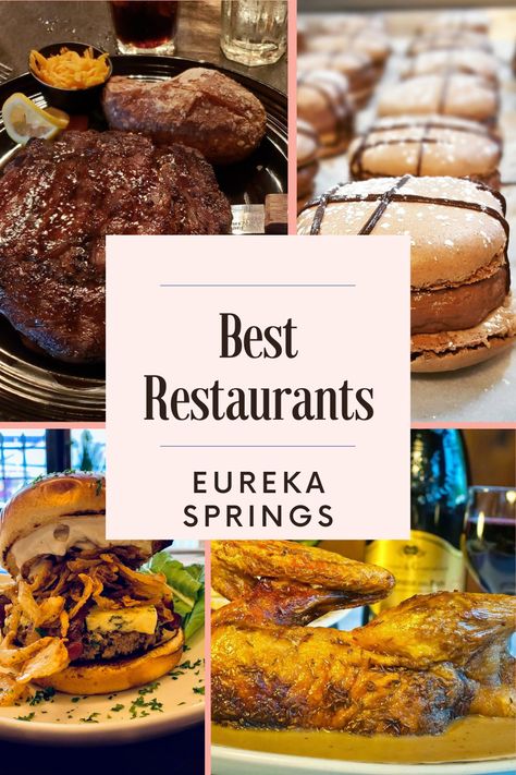 Best Restaurants In Eureka Springs, Eureka Springs Arkansas Fall, Things To Do In Eureka Springs Arkansas, Hot Springs Arkansas Restaurants, Eureka Springs Arkansas Restaurants, Eureka Springs Arkansas Weekend Getaways, Eureka Springs Restaurants, Ponca Arkansas, Cousins Trip