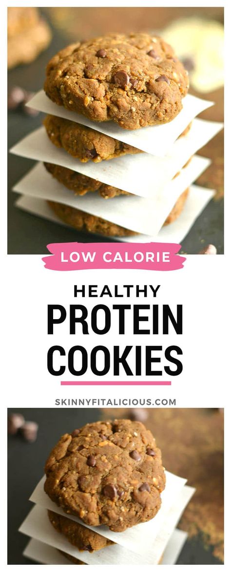 Chocolate Protein Cookies, Low Calorie Paleo, Yummy Nummies, Nutrition Challenge, Healthier Baking, Clean Treats, Low Calorie Vegan, Healthier Treats, Paleo Protein