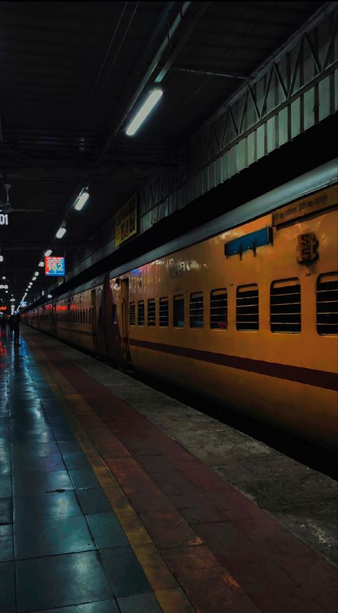 Night Railway Station Snap, Night Train Snap, Railway Station Snap, Railway Station Night, Railway Station Photography, Breakup Dp, Chennai Metro, Janmashtami Greetings, Breakup Dp Photo