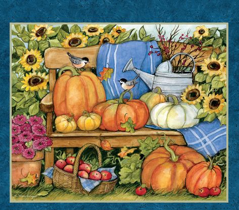 October 2023 Free Fall Printables, Blue Canvas Art, Susan Winget, Fall Faves, Pumpkin Coloring Pages, Fall Country, Harvest Table, Country Paintings, Fall Printables