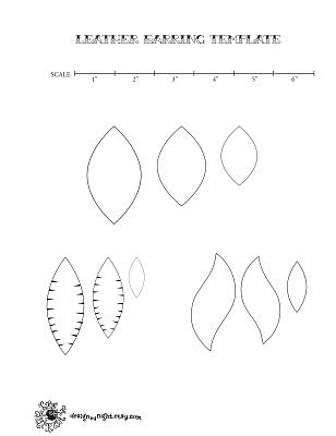 Design by Night: Leather Earring Pattern Update Diy Earrings Tutorial, Diy Leather Earrings, Earrings Svg, Leather Earring, Leather Jewellery, Druzy Earrings, Earring Tutorial, Templates Printable Free, Leather Projects