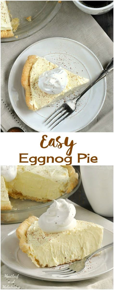 Christmas Dessert Menu, Eggnog Pie, Cake Treats, Easy Eggnog, Weight Watcher Desserts, Coconut Dessert, Recipes Holiday, Xmas Treats, Desserts Cake