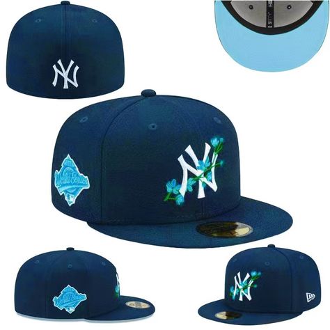 Ny Yankees Fitted Yankees Fitted Hat, Fitted Hats Men, New Era Yankees, Kawaii Logo, Yankee Fitted, Custom Fitted Hats, Swag Hats, Mode Swag, Dope Hats