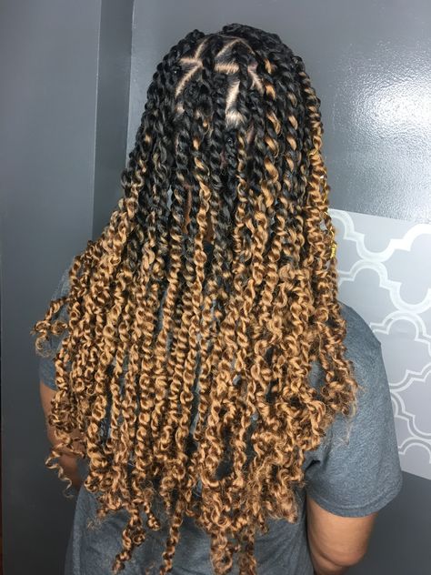 T27 Passion Twists, Color 27 Passion Twist, Passion Twists Brown And Black, Long Passion Twist With Color, Passion Twists Hairstyle Long Color, Color Passion Twist, Passion Twists With Color, Colored Passion Twists, Passion Twists Hairstyle With Color