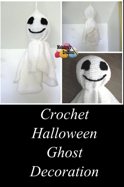 Crochet Halloween Ghost - Free Crochet Pattern #crochet #crocheting #freecrochetpattern #crochetpattern #crochettutorial #meladorascreations #instacrochet #crochetaddict #crochetlove #yarn #yarnaddict #crochetersofinstagram #crocheted #yarnlove #haken #crochetgirlgang #crochetstitch #crochettutorial #crochetvideo #crochetlove #meladorascreations #yarnlover #virka #crochetgeek #craft #crochetinspiration #crochetblanket #crochetlife #grannysquare #ravelry Crochet Wings, Free Crochet Halloween, Diy Shrug, Crochet Halloween Decorations, Wings Tutorial, Shrug Crochet, Crochet Ghost, Ghost Pattern, Halloween Ghost Decorations