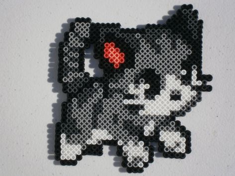 cat perler Hama Beads Kawaii, Perler Art, Hama Beads Design, Perler Bead Templates, Diy Perler Bead Crafts, Perler Crafts, Motifs Perler, Bead Sprite, Hama Beads Patterns