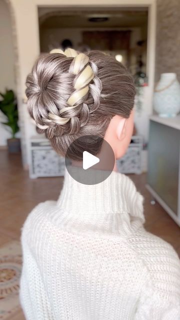 Argentea Lo 🇮🇹 on Instagram: "Romantic braid updo 🩶 

#braidsformyhair #braids #updohairstyles #updotutorial #chignon #hair #hairart #hairtutorial #hairstyle #longhair #weddinghair #weddinghairstyles #bridalhair #acconciature #acconciaturesposa #trecce #peinados #trenzas #frenchbraid #dutchbraids #emilyblunt #trends #fashion #bun #braidbun" Romantic Braid, Braid Updo, Updo Tutorial, Chignon Hair, Braided Bun, Dutch Braid, Braided Updo, French Braid, Hair Art