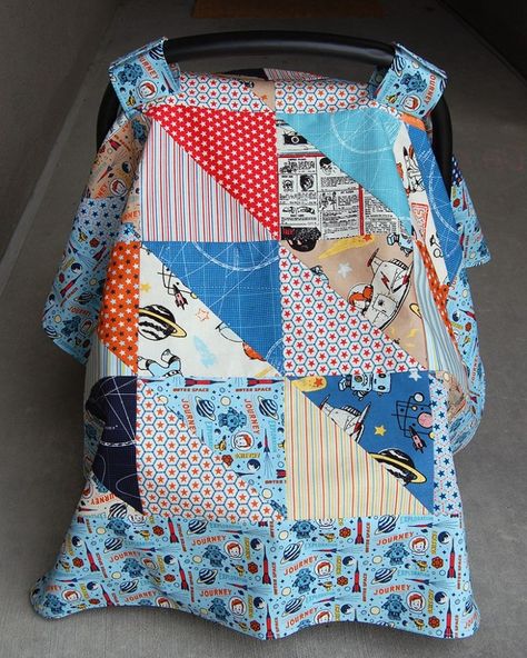 Car-Seat-Canopy Car Seat Canopy Pattern, Car Seat Cover Pattern, Baby Quilts To Make, Quilting Digest, Kids Canopy, Car Seat Canopy, Infant Car Seat Cover, Carseat Canopy, Trendy Sewing