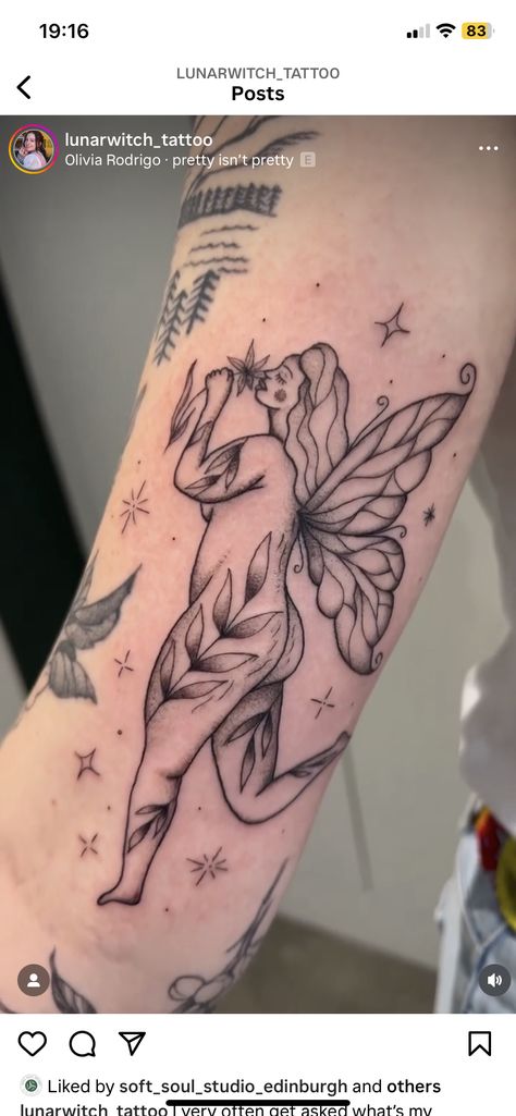 Naked Fairy Tattoo, Fairy Tattoos For Women, Fairy Tattoos, Hope Tattoo, Love Body, Fairy Tattoo, Fairy Land, Color Tattoo, Body Positivity