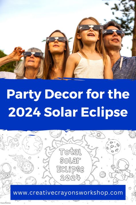 Are you ready to take your gatherings to the next level? Picture this: a celestial-themed bash that's out of this world, complete with a Total Solar Eclipse Coloring Tablecloth as the star of the show. Intrigued? Click for more ideas!  #totalsolareclipse2024 #solareclipseparty #solareclipse2024 Solar Eclipse Party Decorations, Eclipse Party Ideas, Solar Eclipse Party, Solar Eclipse Photo, Coloring Tablecloth, Elementary Homeschool, Diy Photo Booth Backdrop, Eclipse Party, Starry String Lights