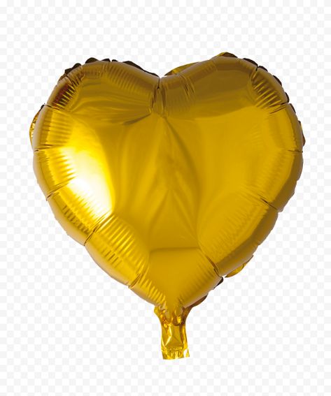 Gold Heart Balloons, 3d Typography Design, Balloon Png, Original Background, 3d Typography, Heart Balloons, Golden Star, No Background, Heart Of Gold