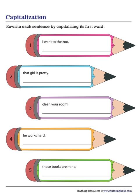 English Punctuation, Chicken Anatomy, Capitalization Worksheets, Capitalization Rules, Punctuation Worksheets, Ela Worksheets, English Grammar Rules, Classroom Rules Poster, Types Of Sentences