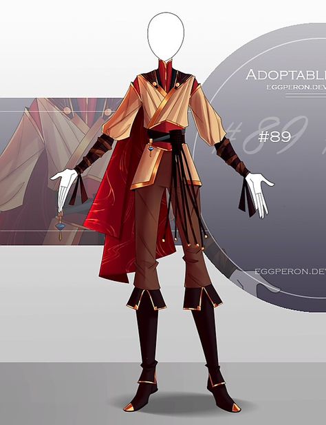 Fire Fantasy Outfit Male, Fire Clothes Drawing, Male Fantasy Clothing Design Red, Fire Inspired Outfits Men, Fantasy Japanese Clothing Male, Fire Themed Outfits Drawing, Fire Bender Outfit Male, Rouge Outfits Dnd Male, Fire Themed Outfits Men