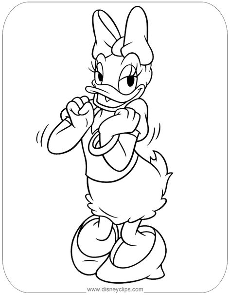 Daisy Duck Coloring Pages, Duck Coloring Pages, Disney Coloring Pages Printables, Pata Daisy, Umbrella Coloring Page, Mickey Coloring Pages, Disney Women, Baby Coloring Pages, Disney Princess Colors