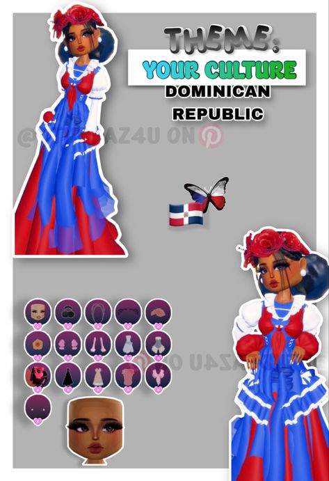 • 🏵️ • - #fyp #dti #dresstoimpress #dress #to #impress #roblox #dtiideas #aesthetic #outfitideas #dresstoimpressideas #idea #board #pin #robloxpin #robloxdti #robloxdresstoimpress Your Culture Dress To Impress, Dominican Republic Outfits, Board Pin, Idea Board, Dominican Republic, Dress To Impress, Outfit Ideas, How To Wear, Quick Saves