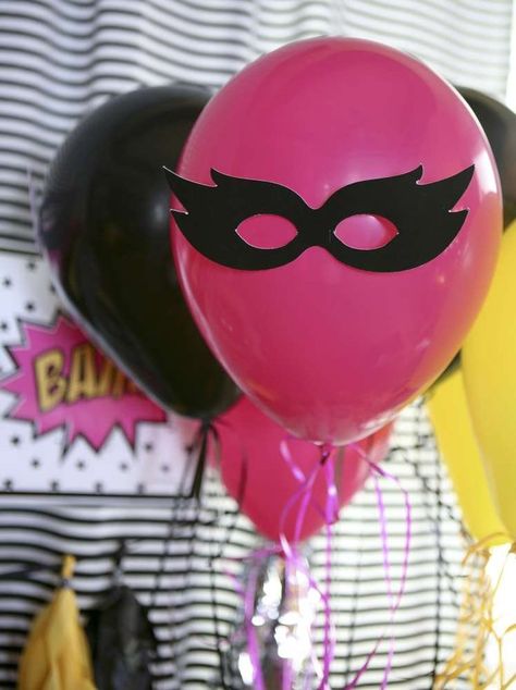 Batgirl Party, Meghan Patrick, Superhero Birthday Party Ideas, Supergirl Party, Superhero Girls Birthday, Supergirl Birthday, Girl Superhero Party, Pj Masks Birthday, Girl Bday Party