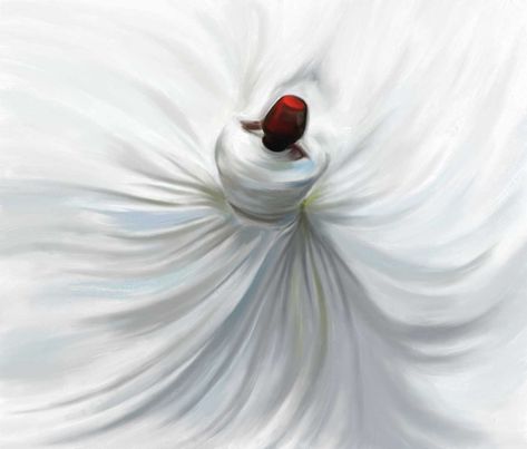 Whirling Dervish Oil Painting Original Sufi Wall Art, Spiritual Modern Islamic Wall Art, Turkish Sufism Canvas Print