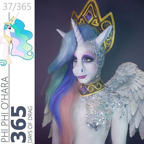 My Little Pony Cosplay, Drag Inspiration, 90s Cartoon Characters, Prosthetic Makeup, Drag Queen Makeup, My Little Pony Costume, Pony Pictures, Nickelodeon Cartoons, Drag Makeup