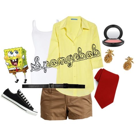 Sponge Bob Outfits, Spongebob Birthday Outfit, Sponge Bob Inspired Outfits, Cute Spongebob Outfits, Spongebob Corset, Spongebob Fashion, Spongebob Outfit, 2015 Halloween Costumes, Fun Costumes