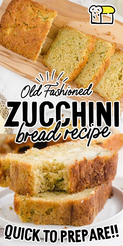 Bana Bread Recipe, Bana Bread, Zucchini Breads, Moist Zucchini Bread, Zucchini Recipes Dessert, Lemon Zucchini Bread, Baking 101, Zucchini Squash, Baking Items