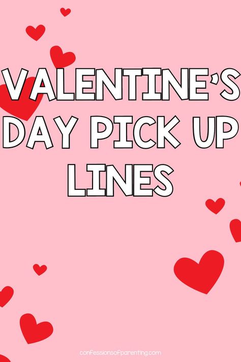 Looking for an easy way to flirt this Valentine’s Day? We have more than 30 of the best Valentine’s Day pick up lines to send your spouse just for fun! Valentines Pick Up Lines, Valintines Day, Pick Up Lines, Just For Fun, Free Printables, Valentines Day, Pick Up, Valentines, Valentine's Day