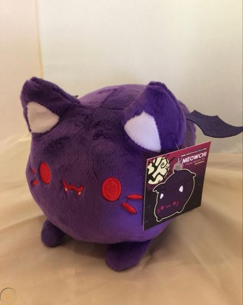 Meowchi Plush, Halloween Plushies, Tasty Peach Studios, Tasty Peach, Vampire Cat, Cute Squishies, Yokai Watch, Monster Mash, Purple Cat