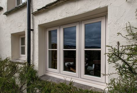 Timberlook PVCu Flush Sash Windows - Affordable Windows AWCG Flush Sash Upvc Windows, Cream Flush Casement Windows, Push Out Windows, Pvc Sash Windows, Off White Windows Exterior, Window Frame Colours Exterior, Replacement Windows Styles, Flush Casement Windows Upvc, Window Frame Colors Exterior