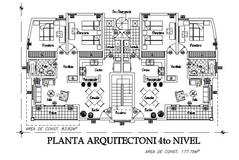 17x10m apartment plan Autocad drawing file. #cadbull #autocad #caddrawing #autocaddrawing #architecture #architect #house #houseplan #apartmentplan #floor #floorplan #kitchen #diningarea #livinghall #balcony #commontoilet #masterbedroom #guestroom Ground Plan, Plan Apartment, Apartment Plan, Architecture House Plan, Plan Small House, Plan Modern House, Open House Plans, Building Drawing, Small House Plan