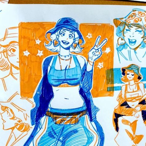 call me Lou🌼 on Instagram: "Bucket hats for spring💀🌸 . . . #sketchbook #ocs #drawdaily #markersketches" Bucket Hat Reference, Bucket Hat Character, Bucket Hat Illustration, Bucket Hat Drawing, Sketchbook Ideas, Cute Art Styles, Art Styles, Bucket Hats, Art Sketchbook