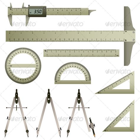 A set of mathematic measurement instrument for architecture, school, education, and industrial work. This set of artwork include Corridors Ideas, Classroom Interior, Gold Home Accessories, Wooden Ruler, School Icon, School Tool, Object Photography, Vector Graphics Design, Business Banner