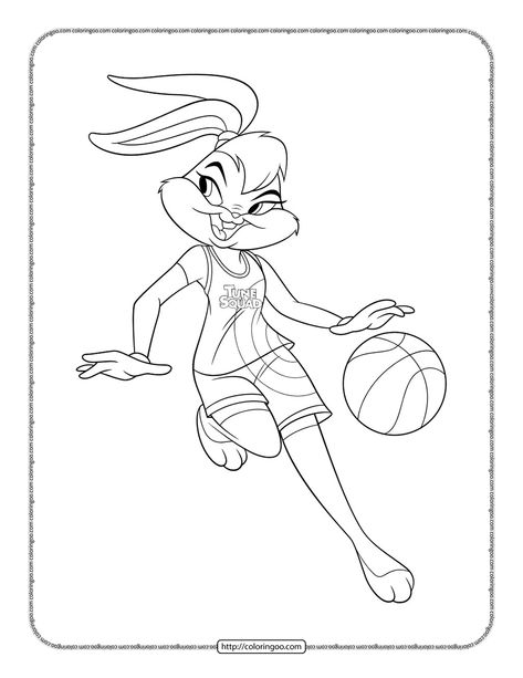 Space Jam Lola Bunny Coloring Pages Space Jam Coloring Pages, Space Jam Drawings, Lola Bunny Tattoo Stencil, Space Jam Coloring Pages Free Printable, Space Jam Lola Bunny, Space Jam Bugs Bunny, Lola Bunny Space Jam 1996, Bunny Space, Female Rabbit