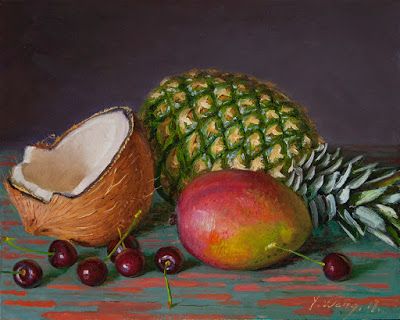 Pineapple Still Life Photography, Pineapple Sayings, Pineapple Still Life, Be Like A Pineapple, Pineapple Painting, Fruits Art, Cherry Coconut, Still Life Landscape, Contemporary Still Life