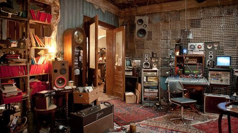 Marco Bittner Rosser — Only Lovers Left Alive designed by Marco Bittner Rosser Musician Room, Home Music Rooms, Basement Studio, Only Lovers Left Alive, Music Studio Room, Sound Studio, Home Studio Music, Production Design, Studio Room