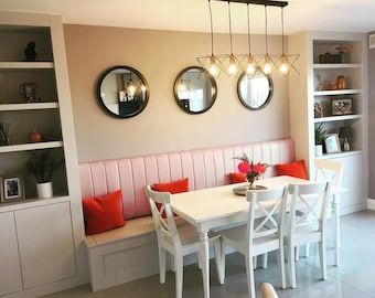 Dining Bench Against Wall, Built In Dining Bench, Banquette Ideas, Dining Room Built In, Bench Seating Kitchen, Banquette Seating In Kitchen, Bench Dining, Dining Room Bench Seating, Banquet Seating