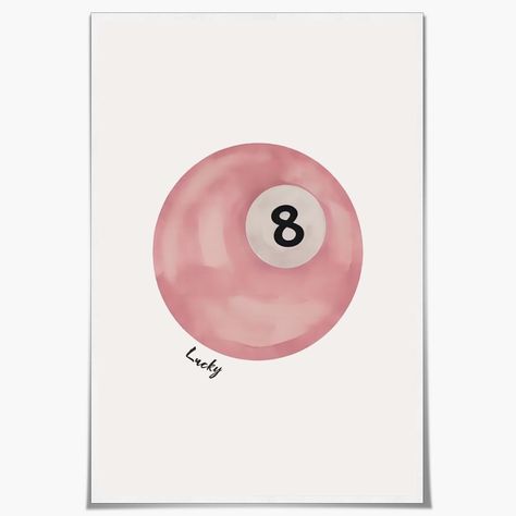 PRICES MAY VARY. Vintage Pool Ball Print Lucky 8 Ball Wall Art Retro Hand Drawn Poster Trendy Pink Pool Ball PosterWall Art：Vintage Pool Ball Print Lucky 8 Ball Wall Art Retro Hand Drawn Poster Trendy Pink Pool Ball Posterpictures wall decor Poster Measuring at 08x10/12x16/16x24/24x36/ inches You can choose canvas unframed wooden frame mounting or black frame mounting with advanced modern decoration. Vintage Pool Ball Print Lucky 8 Ball Wall Art Retro Hand Drawn Poster Trendy Pink Pool Ball Post Retro Bedroom Posters, Fun Posters For Room, Pool Table Art, Eight Ball Wallpaper, Funny Posters For Room, 8 Ball Painting, Cute Wall Posters, 8 Ball Poster, Pink 8 Ball