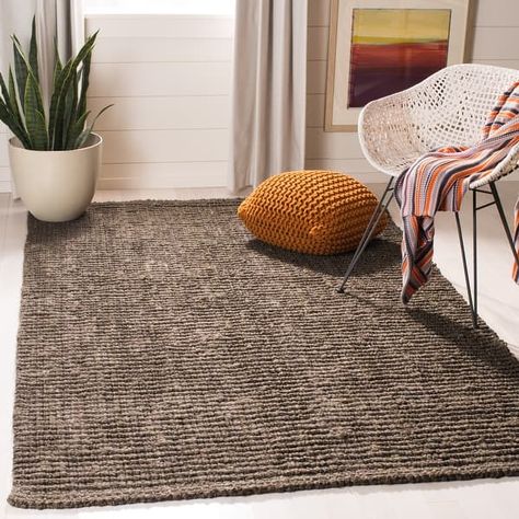 Shop Safavieh Handmade Natural Fiber Jerneja Solid Chunky Jute Rug - On Sale - Overstock - 4382770 Chunky Jute Rug, Midcentury Living, Entryway Room, Rugs Entryway, Rugs To Make, Retreat Home, Sisal Carpet, Flooring Carpet, Sisal Area Rugs