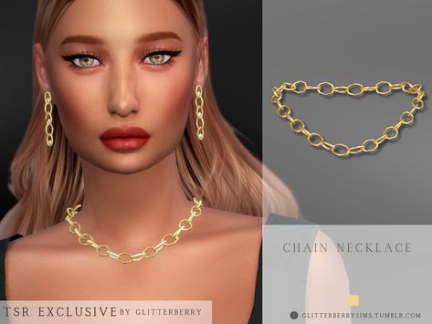 Sims 4 Cc Gold Chain, Chain Gold Necklace, Sims Games, Jade Crystal, Cc Sims, Sims Community, Electronic Art, Old Money Aesthetic, Sims 4 Cc