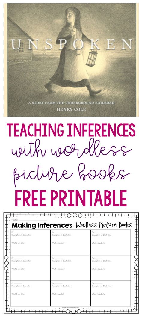 Use wordless picture books to teach students how to make inferences. Includes FREE printable. Read 180, Wordless Picture Books, Wordless Book, Esl Reading, Making Inferences, Drawing Conclusions, 5th Grade Reading, 4th Grade Reading, Teaching Language Arts